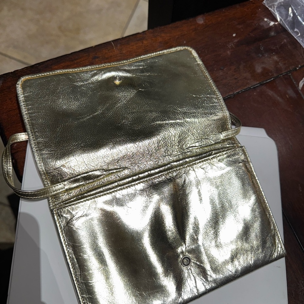 Authentic vintage Courreges Paris small / mini purse gold - mint - Picture 3 of 8